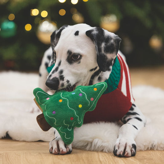 Beeztees XMAS Plüsch-Hundespielzeug Weihnachtsbaum 19 cm Kuscheltier Plüschtier