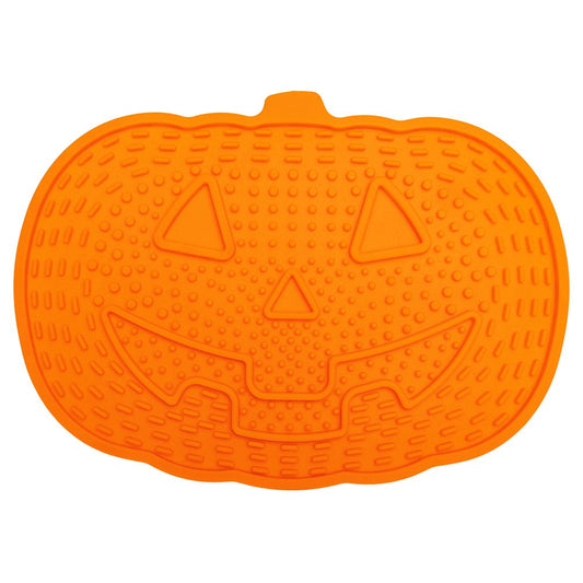 Beeztees HALLOWEEN Silikon-Leckmatte Kürbis - Hund Katze - Schleckmatte