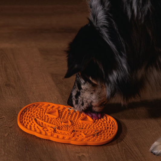 Beeztees HALLOWEEN Silikon-Leckmatte Kürbis - Hund Katze - Schleckmatte