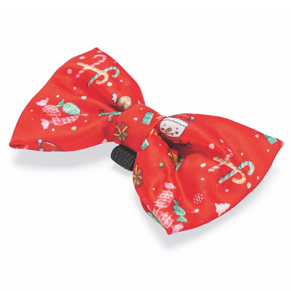 Beeztees XMAS LED Leuchtanhänger & Schleife für Halsband - Silikon Blinklicht