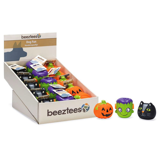Beeztees HALLOWEEN Latex-Hundespielzeug - 8 cm - Apportierspiel Squeaker