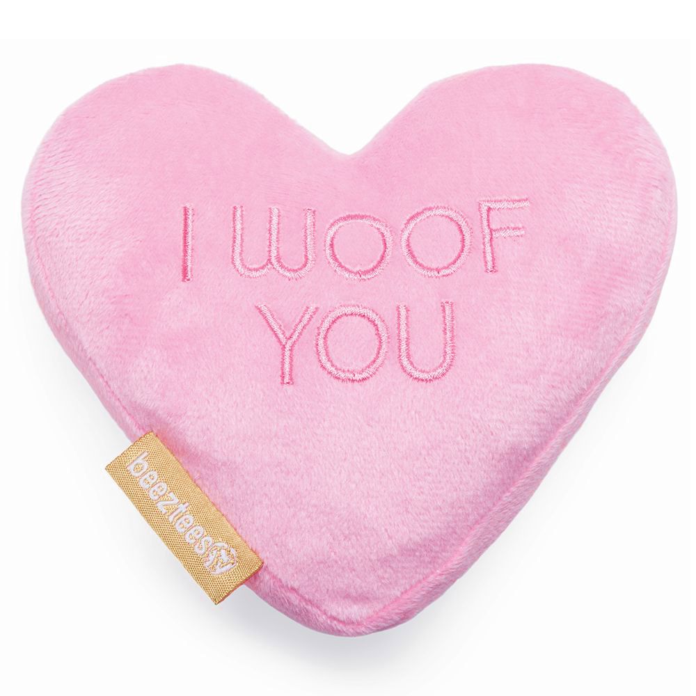 Beeztees Plüsch-Hundespielzeug - Herzchen - rosa