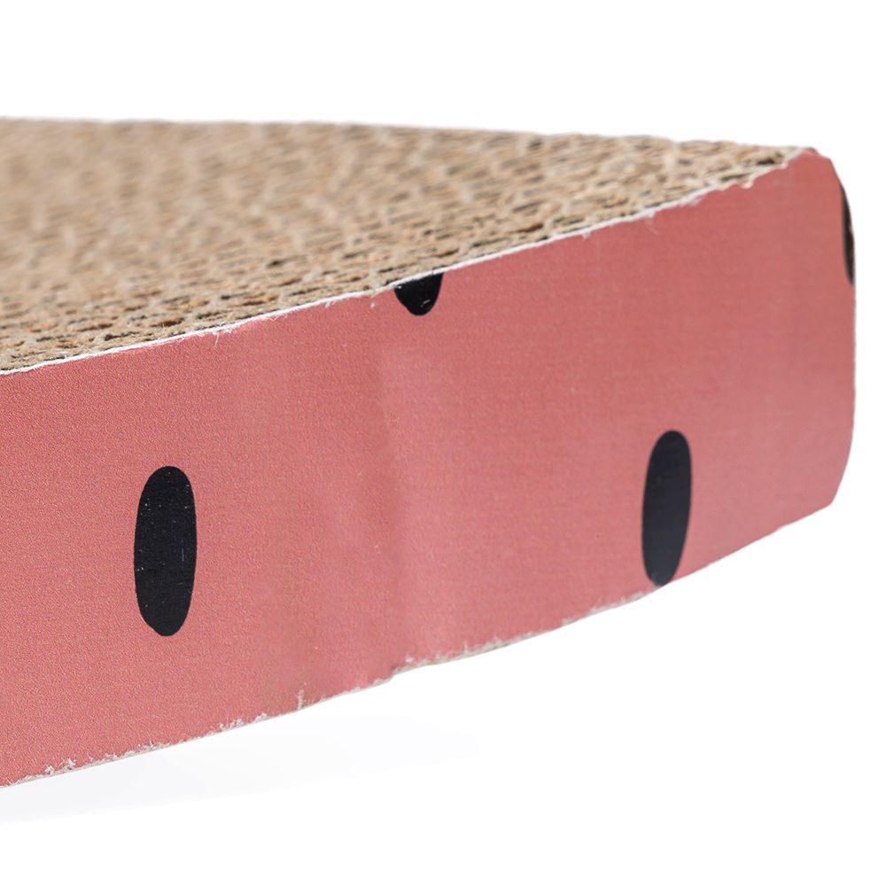 Beeztees Kratzbrett DOTS rosa - 47 x 24,5 cm - Kratzpappe Karton mit Katzenminze