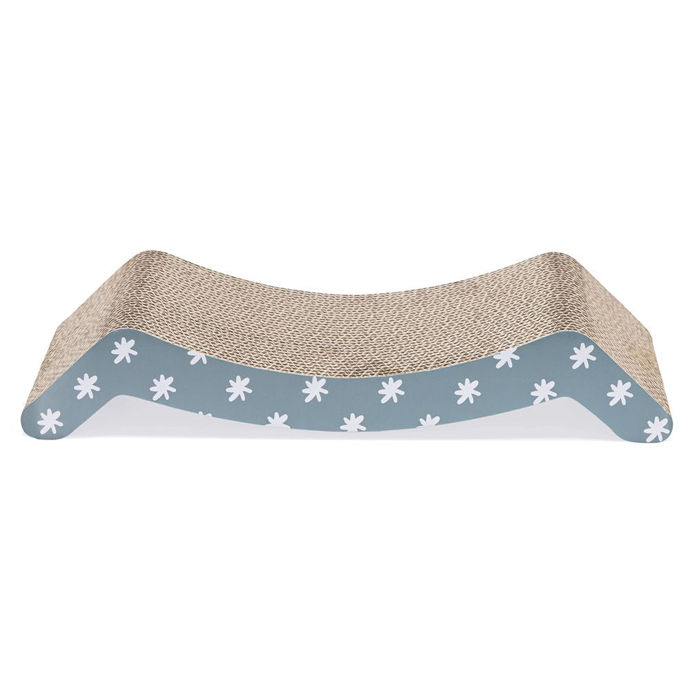 Beeztees Kratzbrett STAR grau - 44,5 x 21 cm - Kratzpappe Karton mit Katzenminze