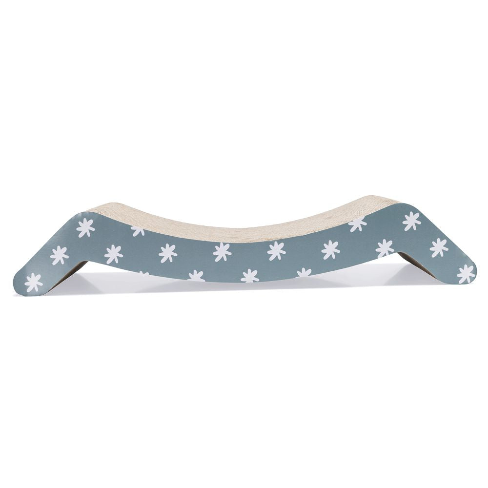 Beeztees Kratzbrett STAR grau - 44,5 x 21 cm - Kratzpappe Karton mit Katzenminze