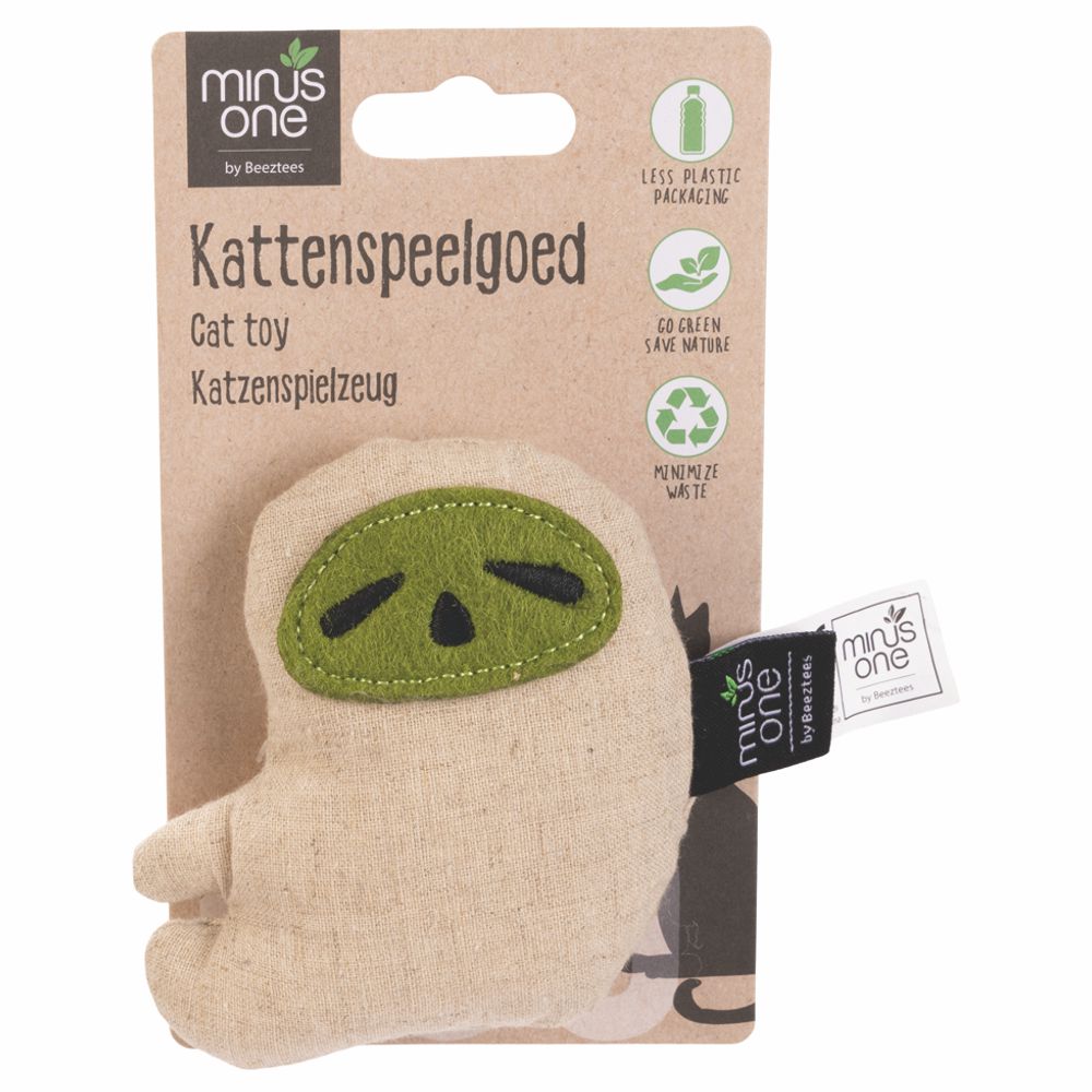 Beeztees Minus One Katzenspielzeug - Faultier SLOWLY - mit Katzenminze - Catnip