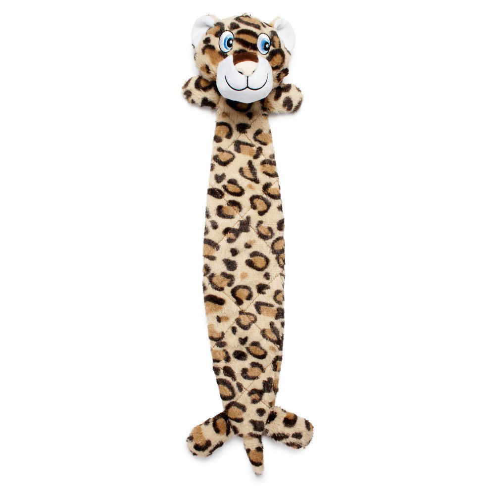 Beeztees Plüsch-Hundespielzeug Leopard ABU - 55 cm - Kuscheltier Squeaker