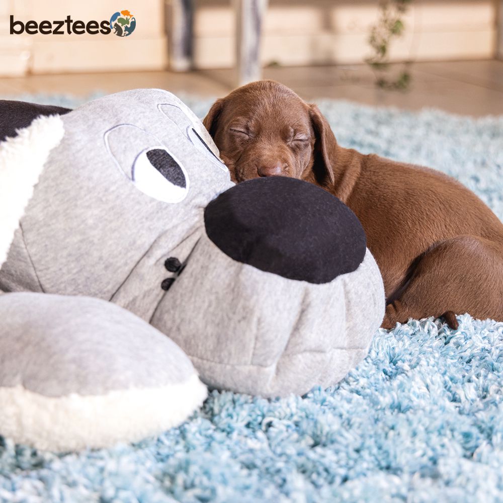 Beeztees Plüsch-Welpenspielzeug BOOMBA XL - 70 cm - grau - Plüschspielzeug Hund