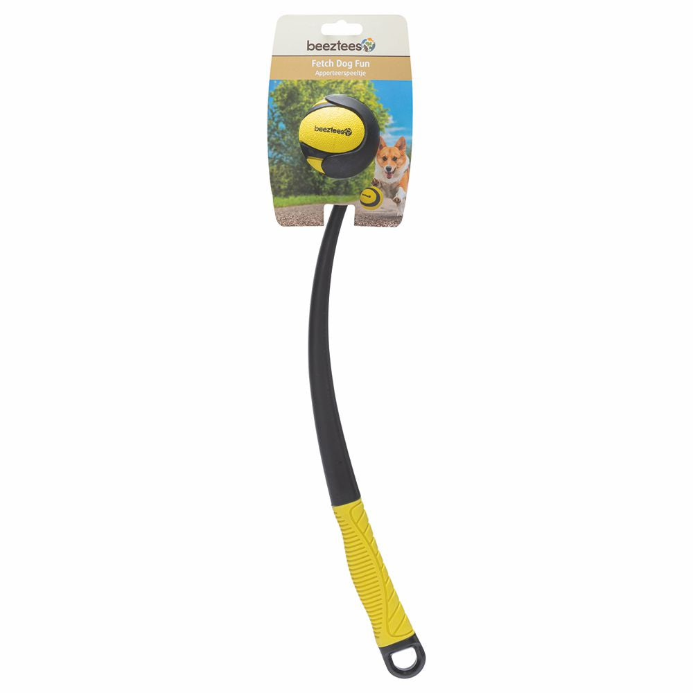 Beeztees Fetch Ball Launcher - 50 cm - schwarz gelb - Ballwerfer Hundespielzeug