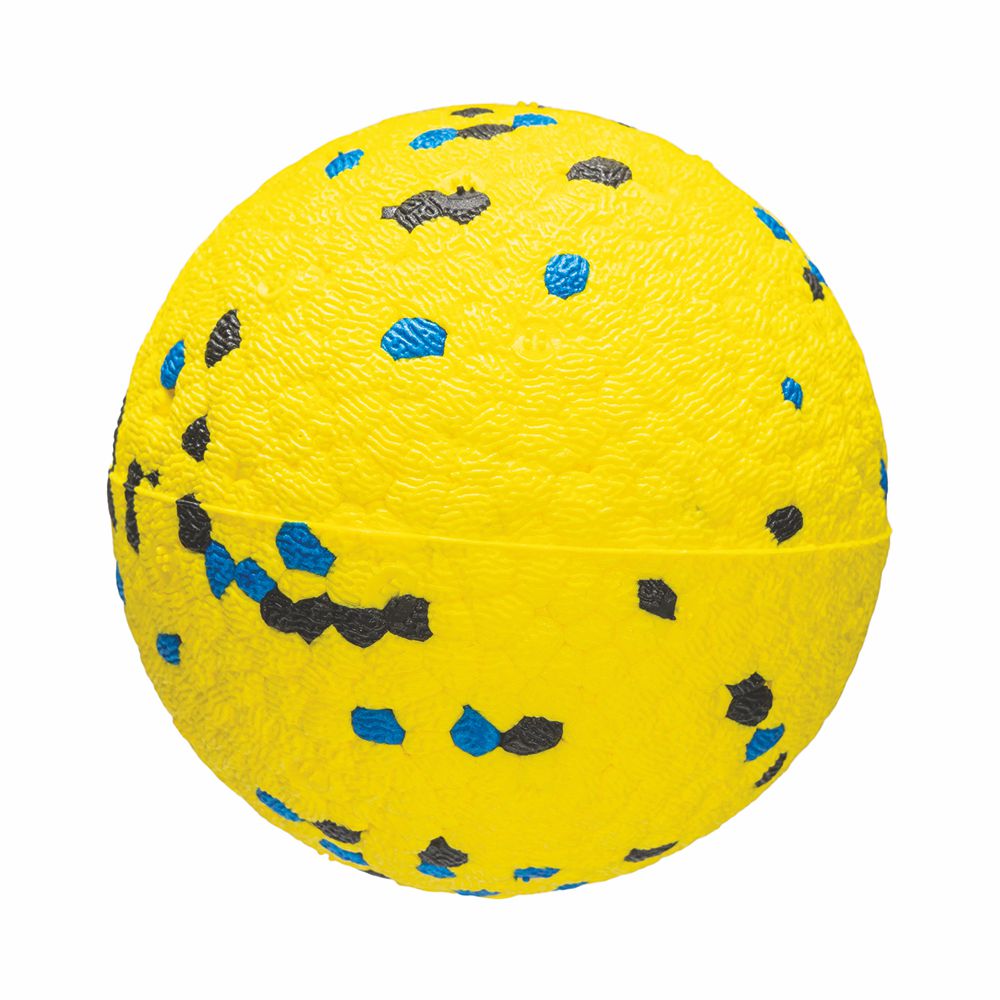Beeztees Fetch Ball MARVO - 2 Stück - 7 cm - blau gelb - Schaumstoff Hundespiel