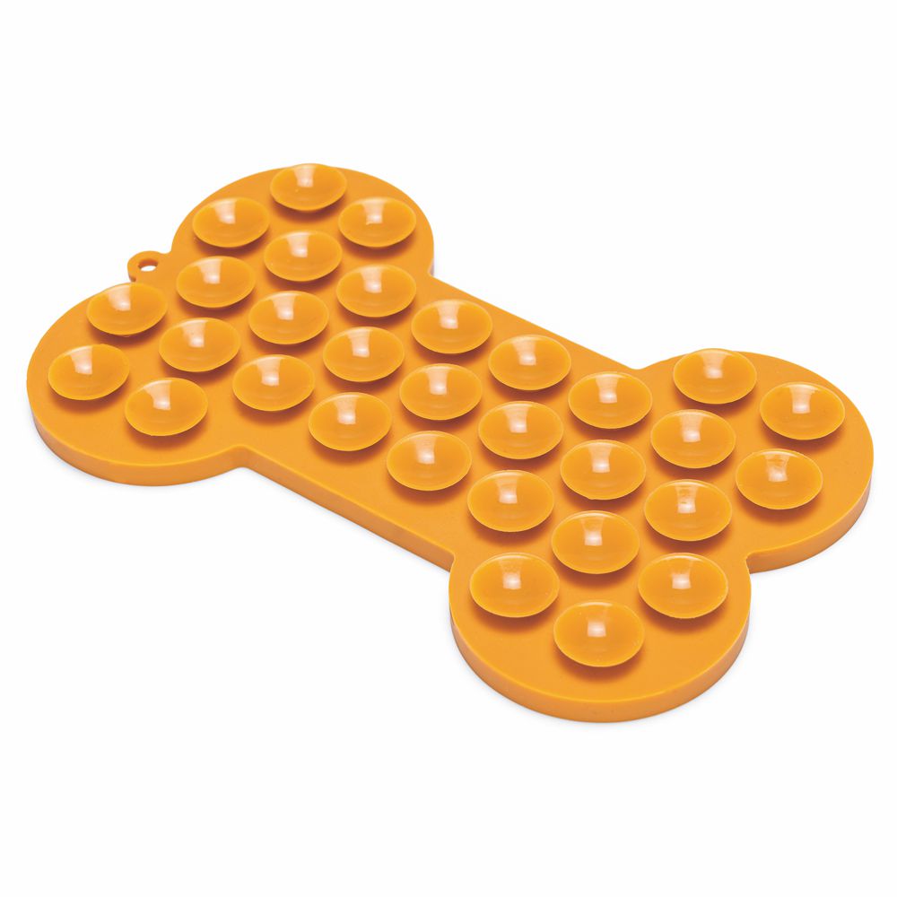 Beeztees Silikon Leckmatte Knochen - Hund Katze - Schleckmatte Anti-Schlingmatte