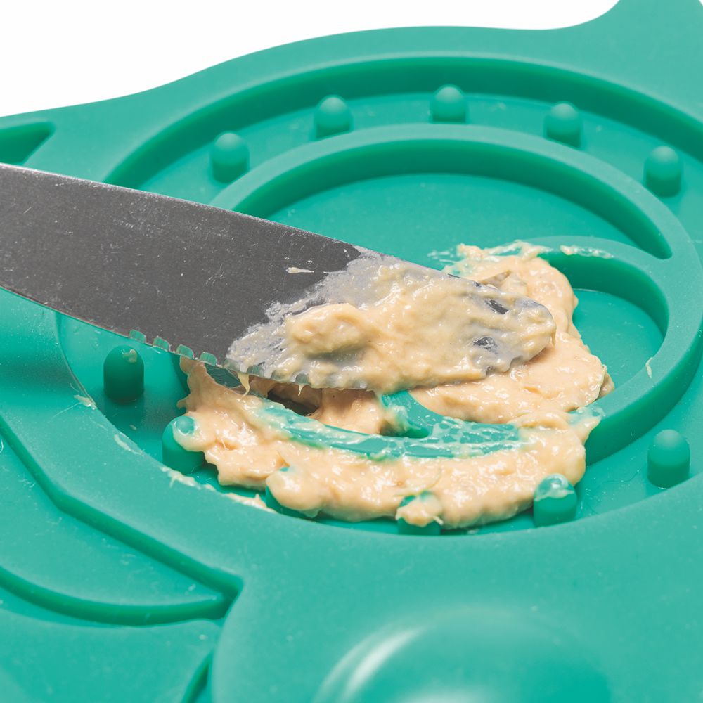 Beeztees Silikon Leckmatte Eule - Hund Katze - Schleckmatte Anti-Schlingmatte