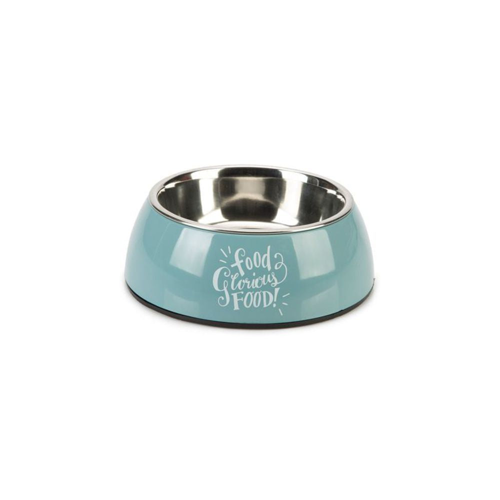 Beeztees Futternapf GLORIUS Edelstahl blau - Fressnapf Hundenapf Wassernapf