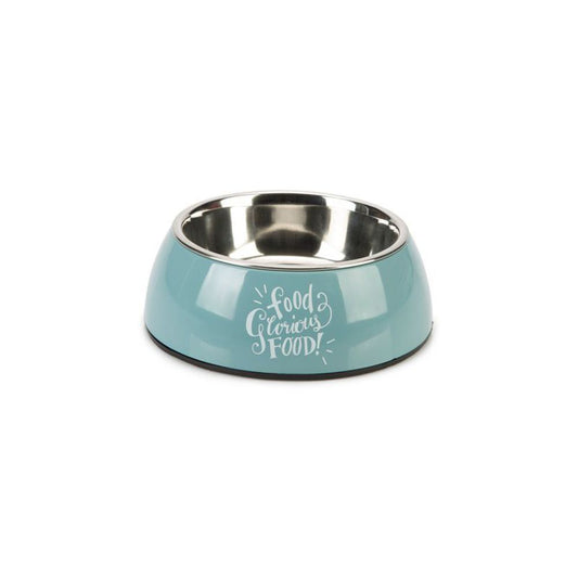 Beeztees Futternapf GLORIUS Edelstahl blau - Fressnapf Hundenapf Wassernapf