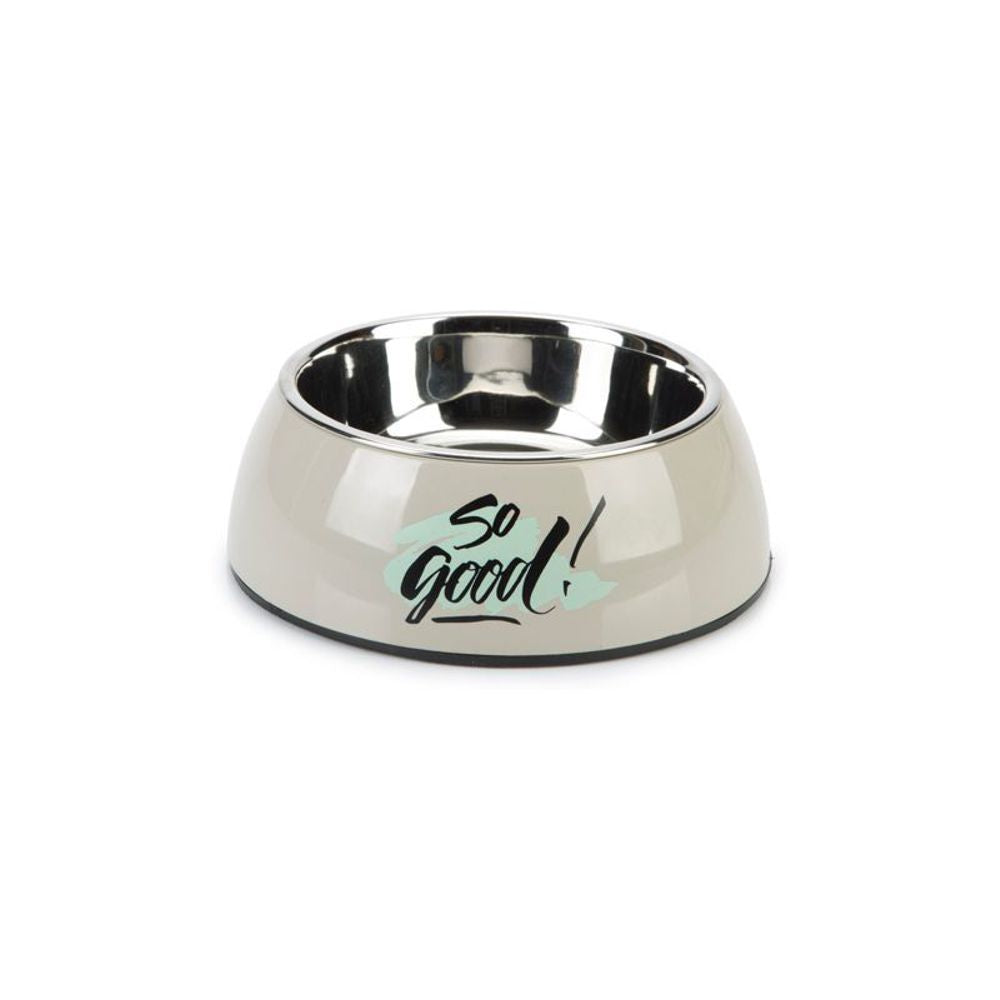 Beeztees Futternapf SO GOOD Edelstahl grau - Fressnapf Hundenapf Wassernapf