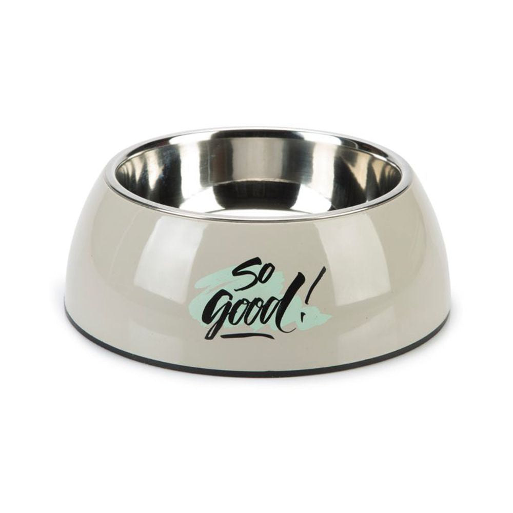 Beeztees Futternapf SO GOOD Edelstahl grau - Fressnapf Hundenapf Wassernapf