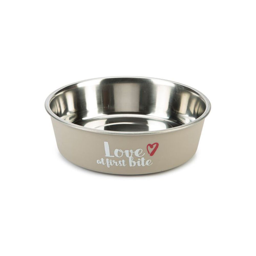 Beeztees Futternapf FIRST BITE Edelstahl grau - Fressnapf Hundenapf Wassernapf