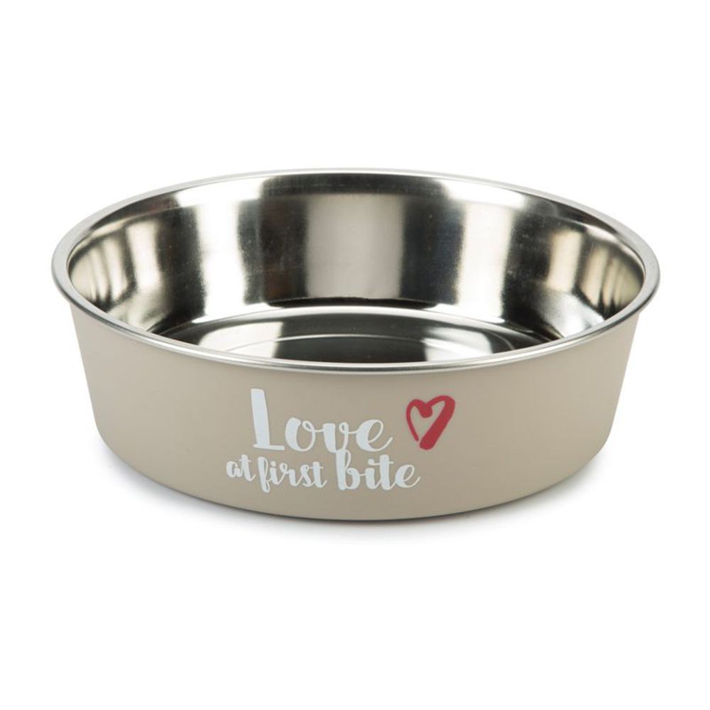 Beeztees Futternapf FIRST BITE Edelstahl grau - Fressnapf Hundenapf Wassernapf