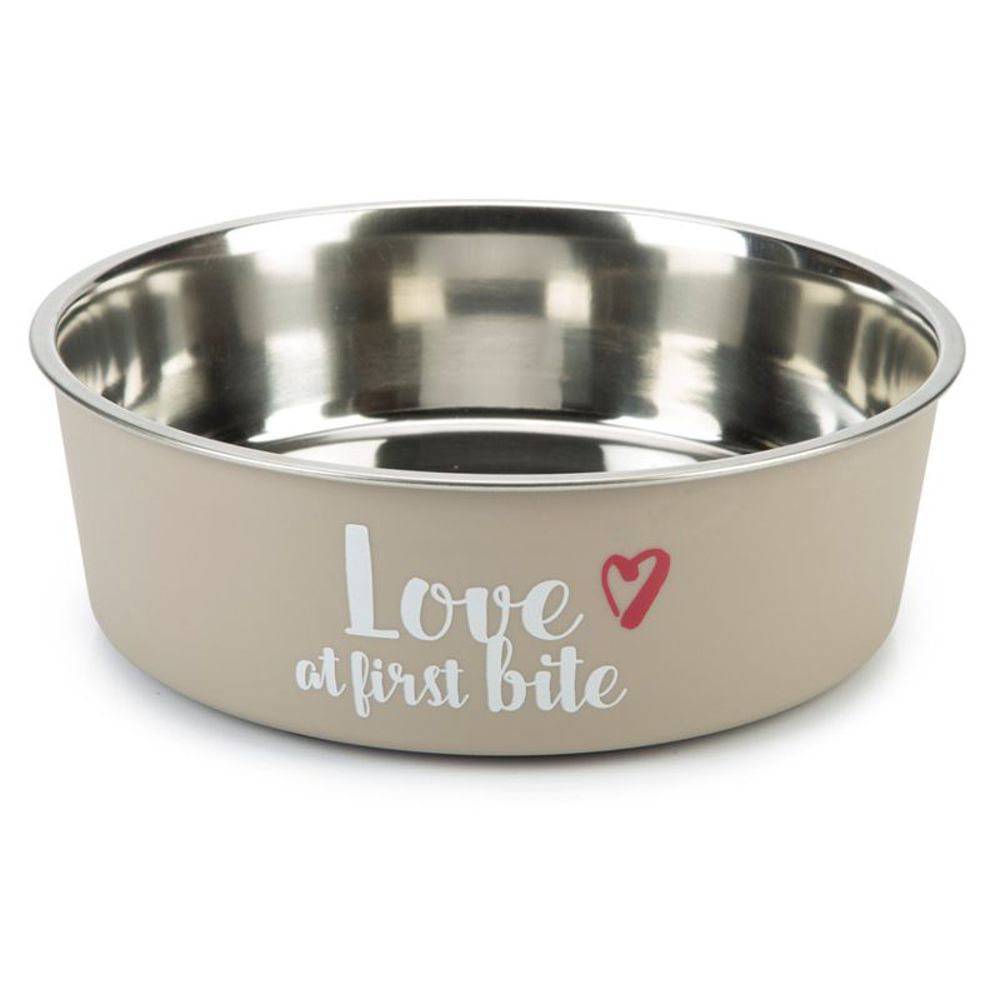 Beeztees Futternapf FIRST BITE Edelstahl grau - Fressnapf Hundenapf Wassernapf