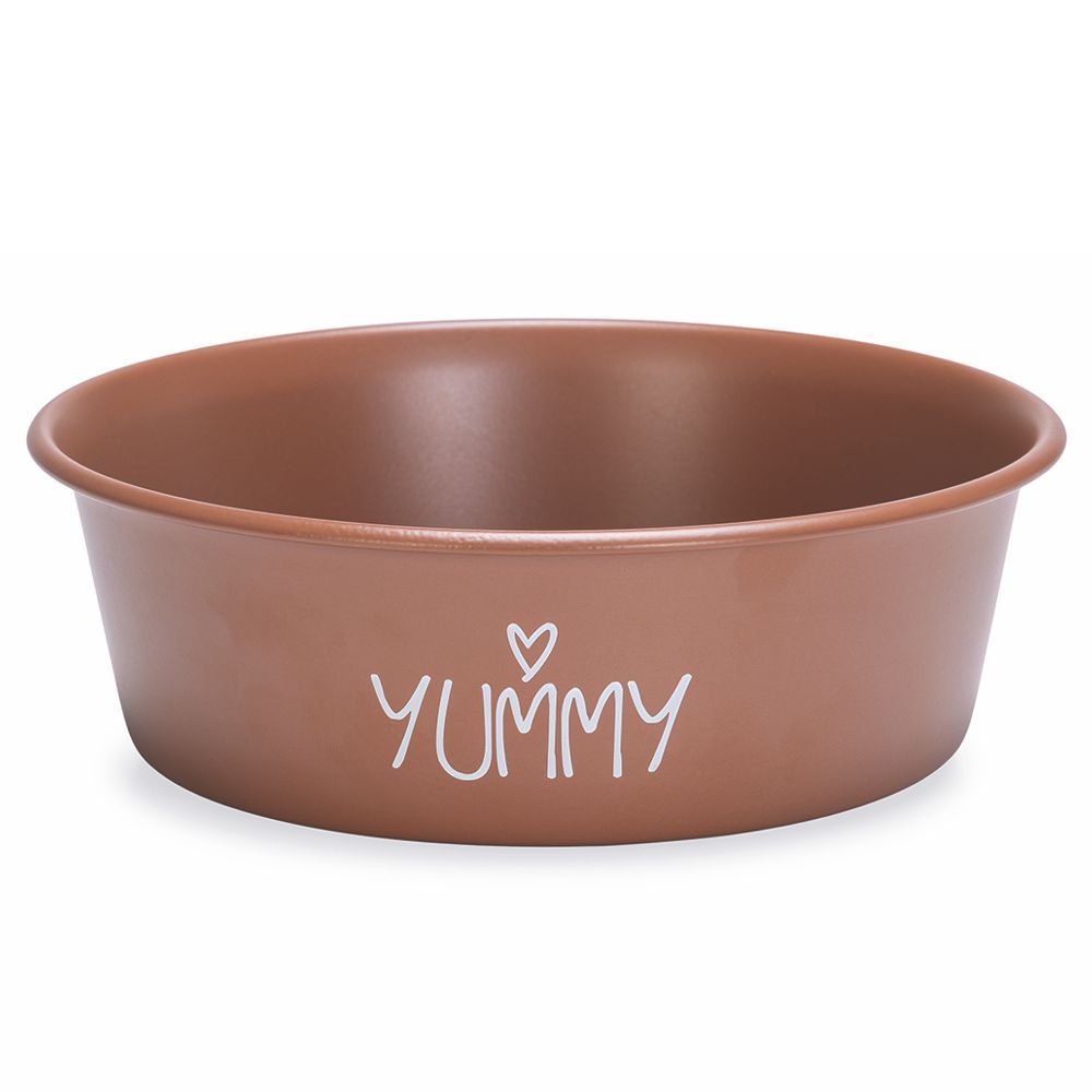 Beeztees Edelstahl-Fressnapf YUMMY - 940 ml - terra