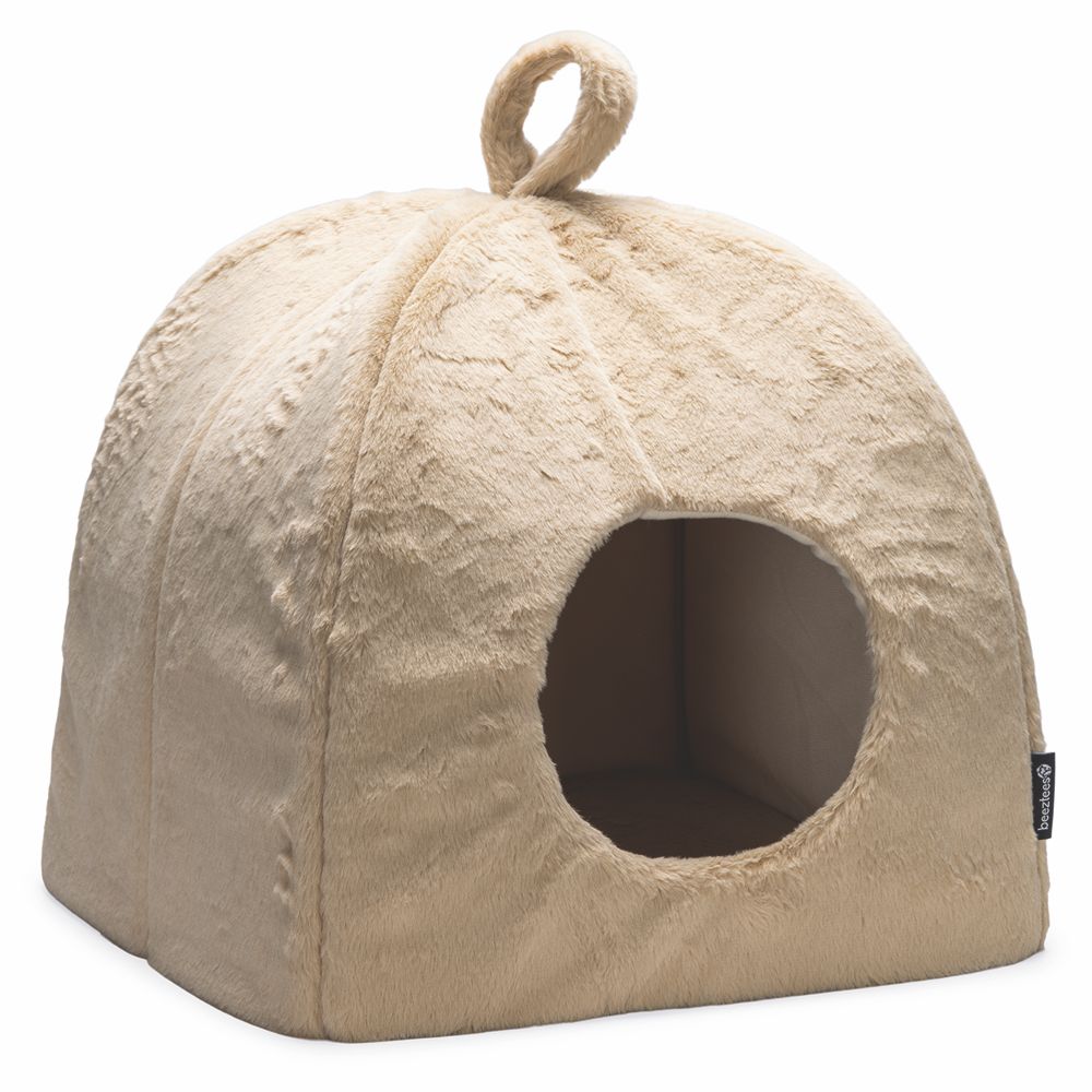 Beeztees Plüsch-Katzenhöhle MOZA - beige