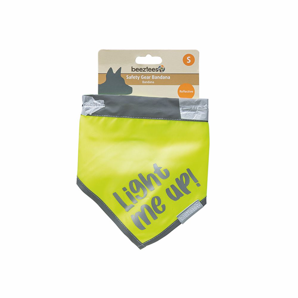 Beeztees Sicherheitshalstuch CHINY - Bandana neon gelb reflektierend - Halsband