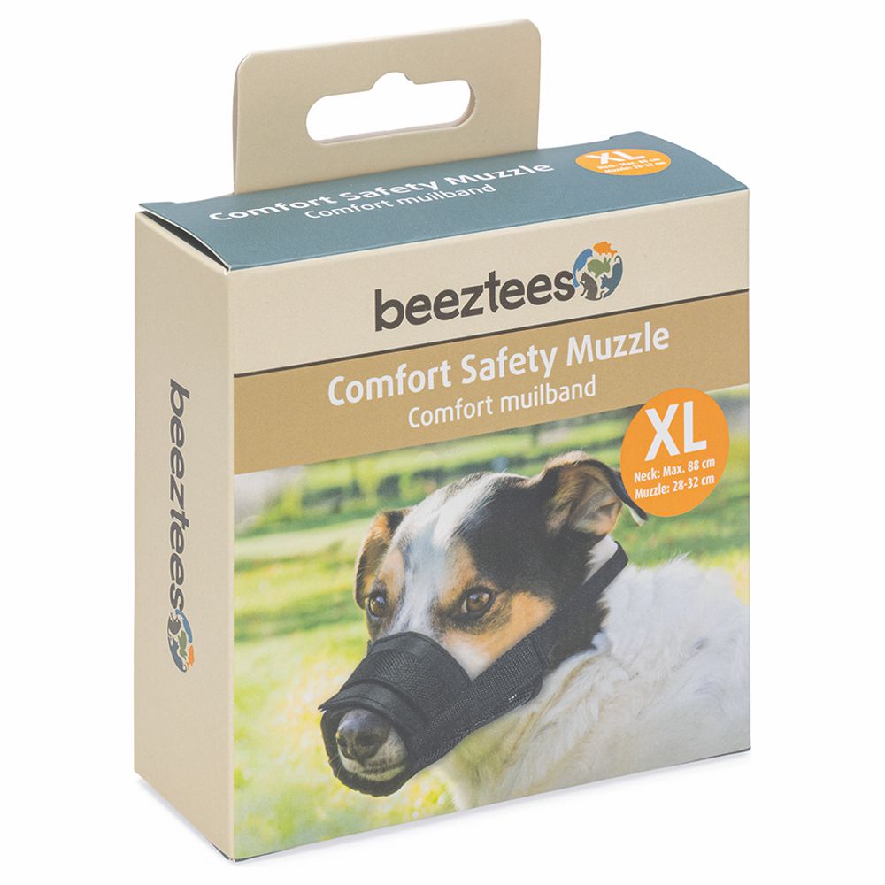 Beeztees Komfort-Maulkorb verstellbar - Größe S/M/L/XL/XXL - Nylon Hundemaulkorb