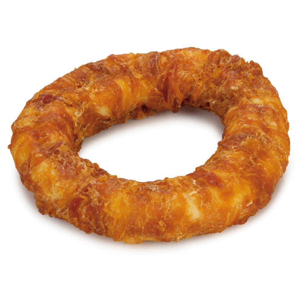 Beeztees Rinderhaut Kauring Huhn - 3 Größen - Hundesnack Kausnack Leckerli Ring