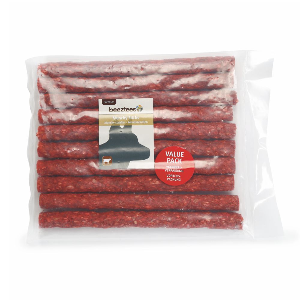 Beeztees 10 Stk Thai Kausticks 25 cm Hundesnack Kaurollen Kaustangen Rinderhaut