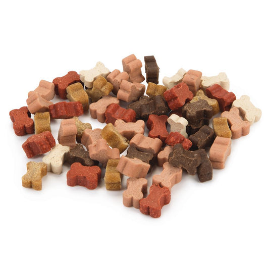 Beeztees MINI SPORTIES MIX Hundesnacks - Huhn/Lamm/Lachs/Getreide Leckerli 500g