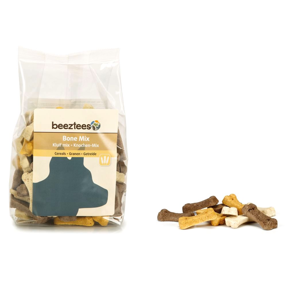 Beeztees Cookies BONE MIX - Getreide & Fleisch Snacks - Kekse Leckerli 400g