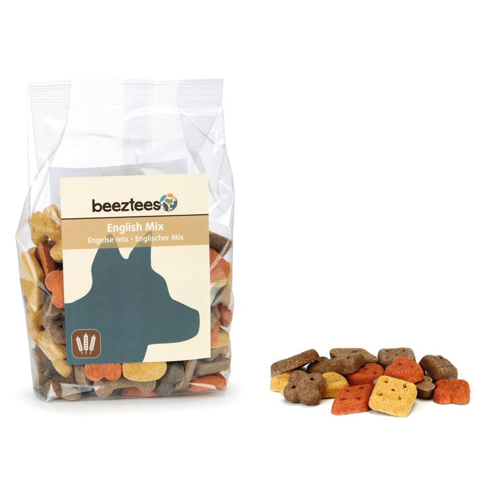 Beeztees Cookies ENGLISH MIX - Getreide & Fleisch Snacks - Kekse Leckerli 400g