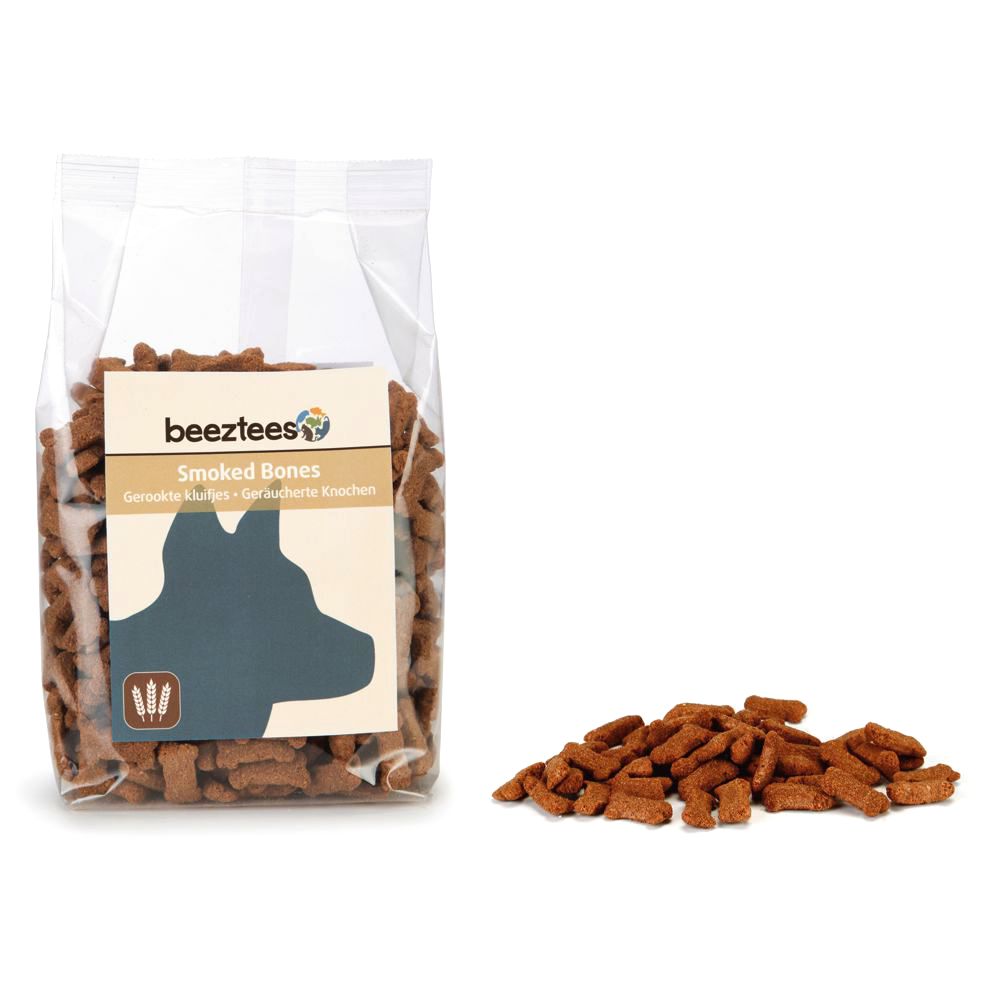 Beeztees Cookies SMOKED BONES - Getreide & Fleisch Snacks - Kekse Leckerli 400g