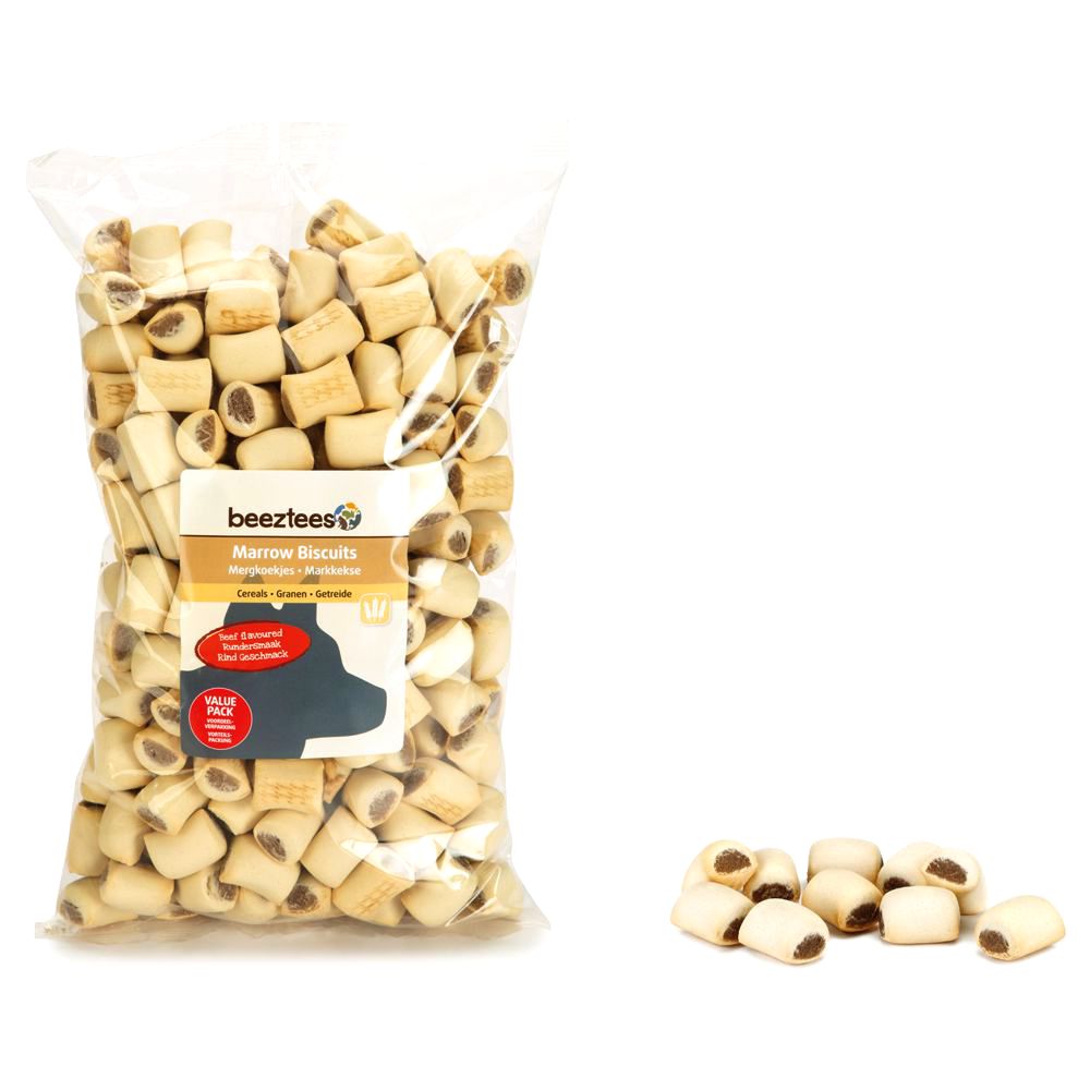 Beeztees Cookies MARKKEKSE - Getreide & Rind Snacks - Kekse Leckerli 1400g