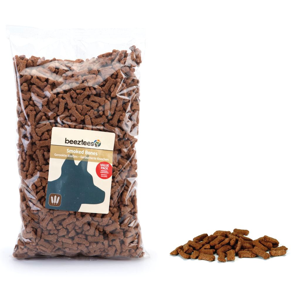 Beeztees Cookies SMOKED BONES - Getreide & Fleisch Snacks - Kekse Leckerli 1400g