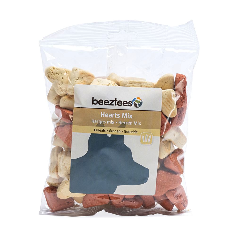 Beeztees Cookies HEART MIX - Getreide Snacks - Kekse Leckerli 400g