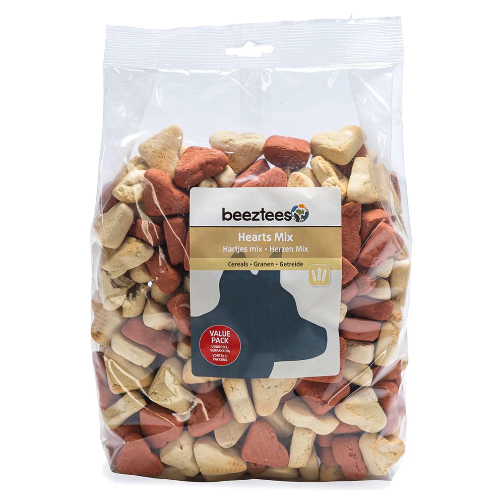 Beeztees Cookies HEART MIX - Getreide Snacks - Kekse Leckerli 1400g