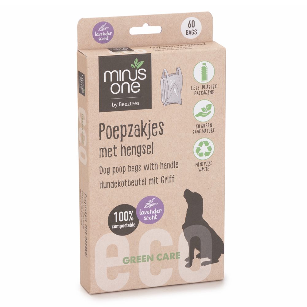 Beeztees Minus One Kotbeutel - Spenderbox Lavendel - 60 Beutel
