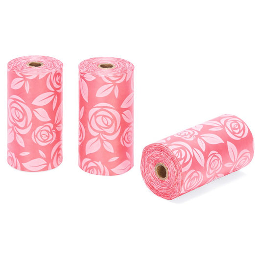 Beeztees Kotbeutel - Rose - 12 Rollen - 180 Stück - Vorratspack - Kottüten