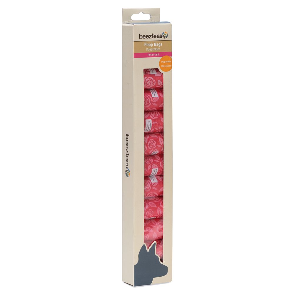 Beeztees Kotbeutel - Rose - 12 Rollen - 180 Stück - Vorratspack - Kottüten