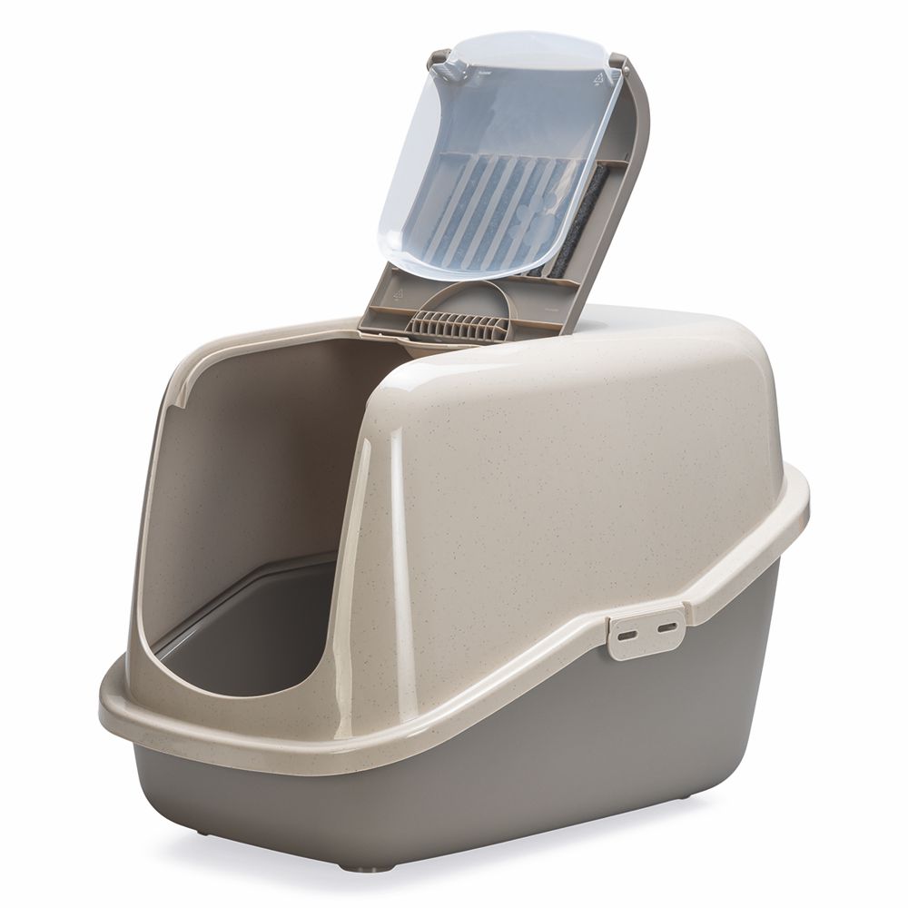 Savic Katzentoilette NESTOR Happy Planet - 56 x 39 x 38,5 cm Katzenklo recycelt