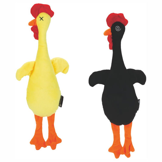 Beeztees Plüsch-Hundespielzeug HUHN - 38 cm - knistert - Apportierspielzeug