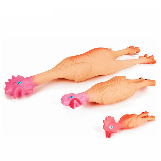 Beeztees Hundespielzeug HAHN - Latex Tierfigur Huhn - Spiel für Hund - quitscht