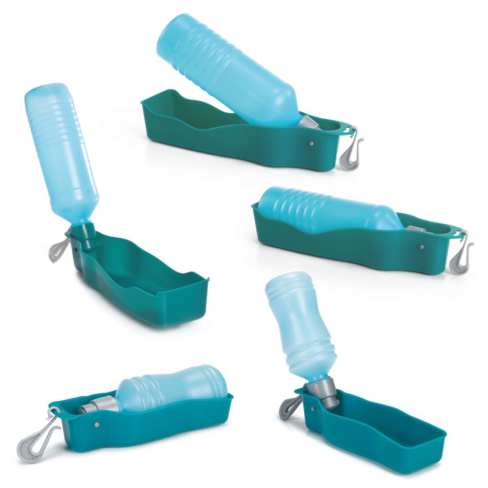 Beeztees Reise-Trinkwasserflasche - Wassernapf Reisenapf Wasservorrat unterwegs