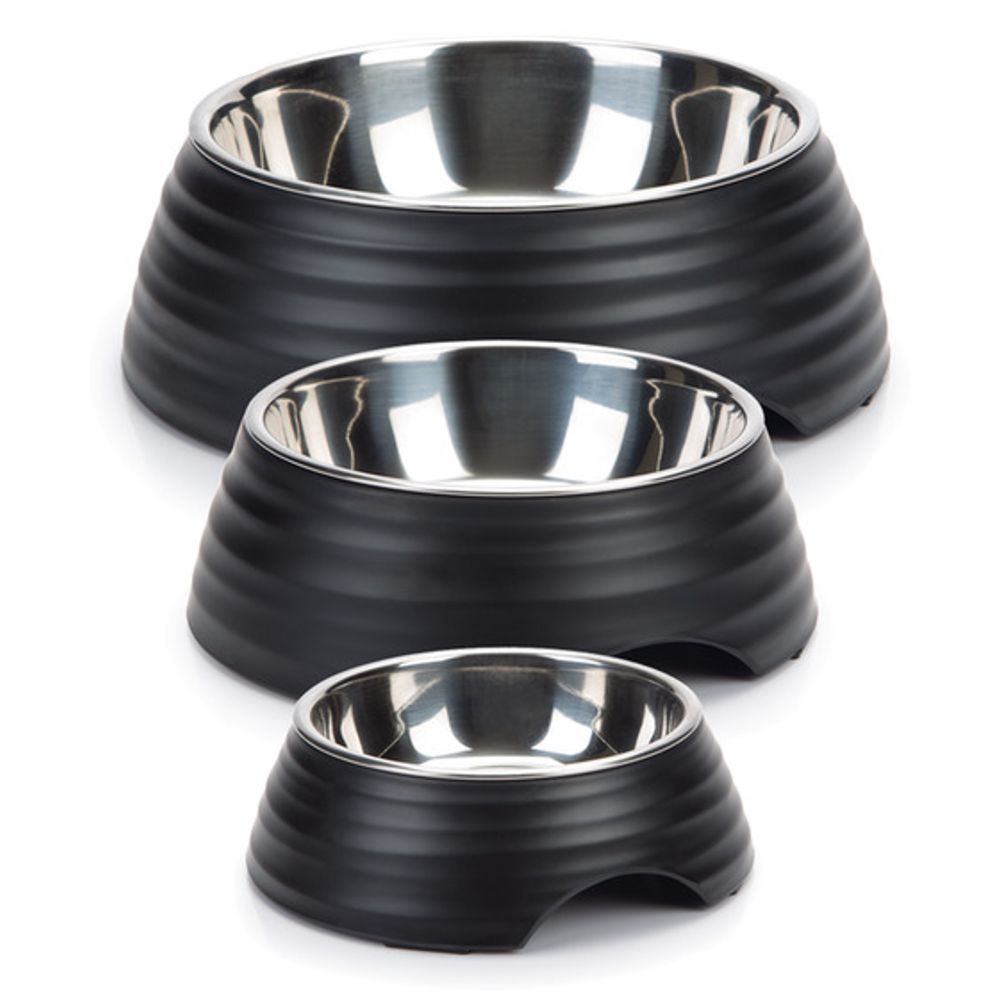 Beeztees Futternapf RIMPU - Edelstahl/Melamin - Fressnapf Hundenapf Wassernapf