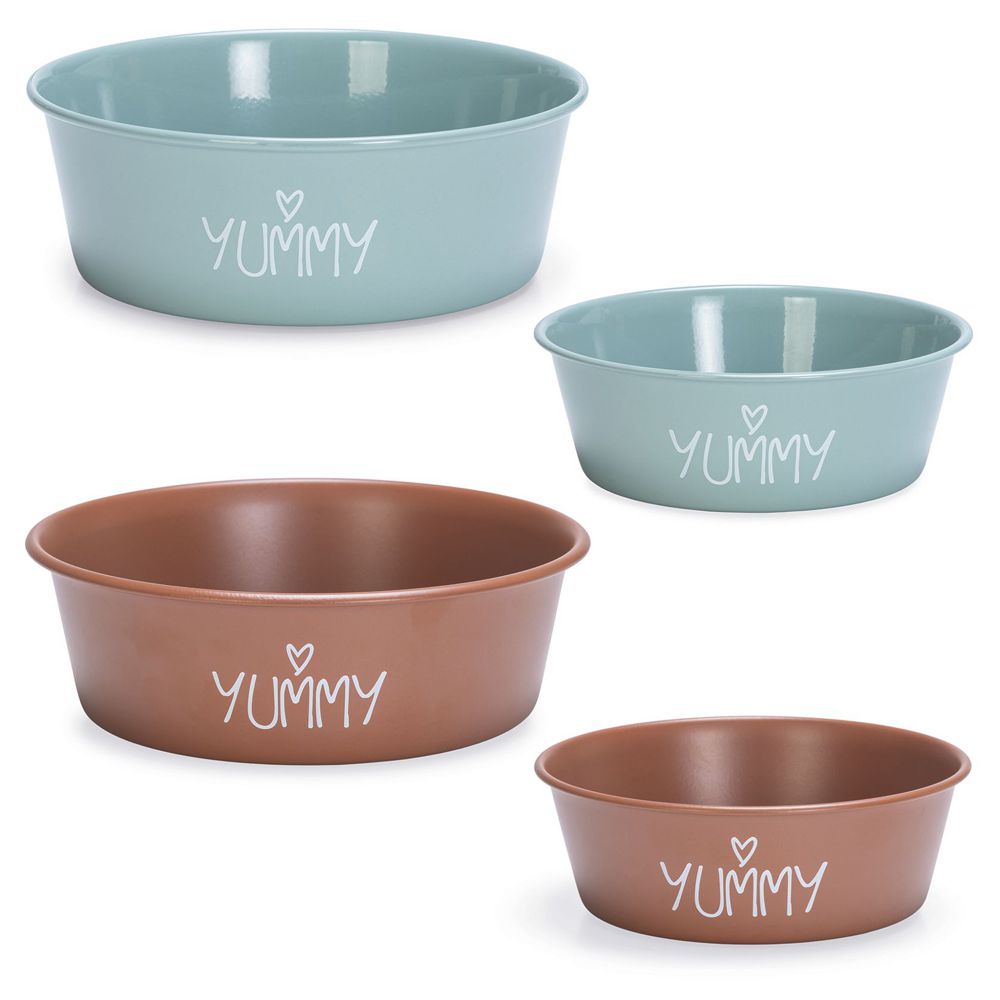 Beeztees Edelstahl-Fressnapf YUMMY - Futternapf Hundenapf Wassernapf Welpennapf