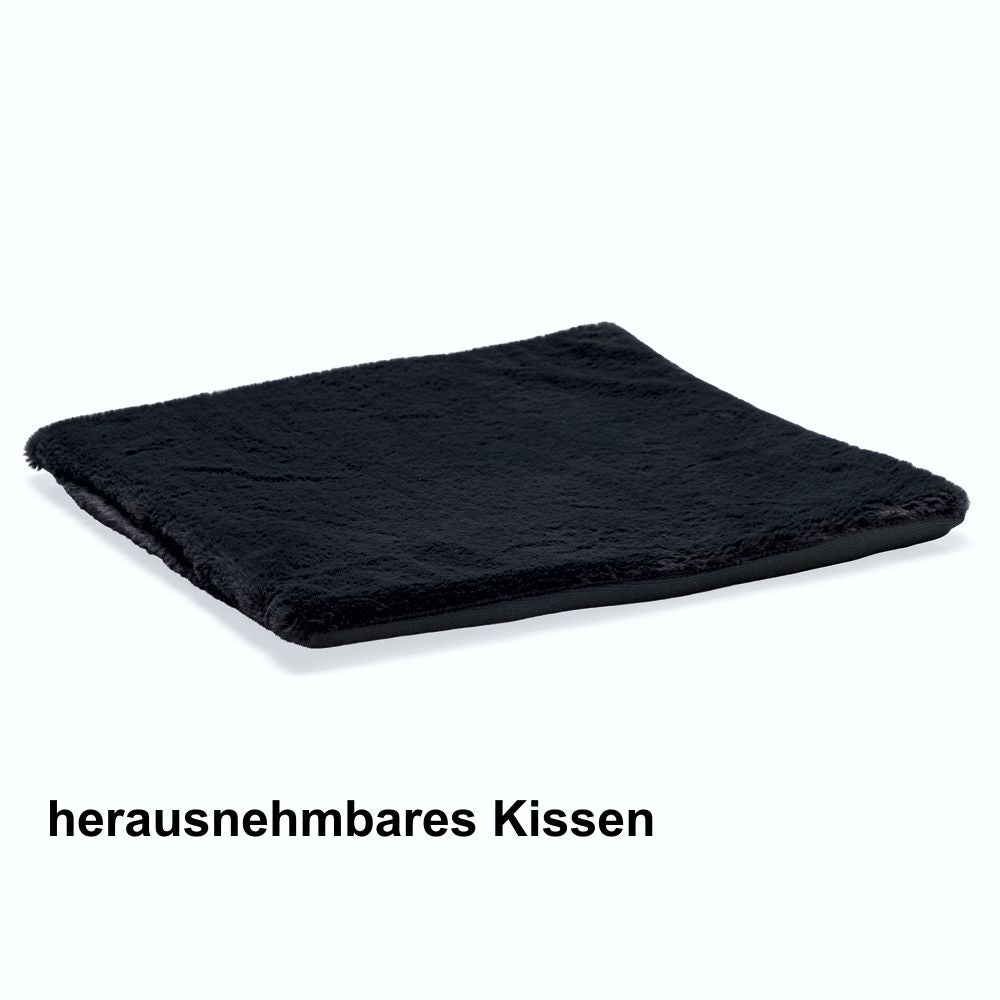 Beeztees Plüsch-Katzenhöhle MOZA - 40x40 cm - Katzenhaus Katzenbett Kuschelhöhle