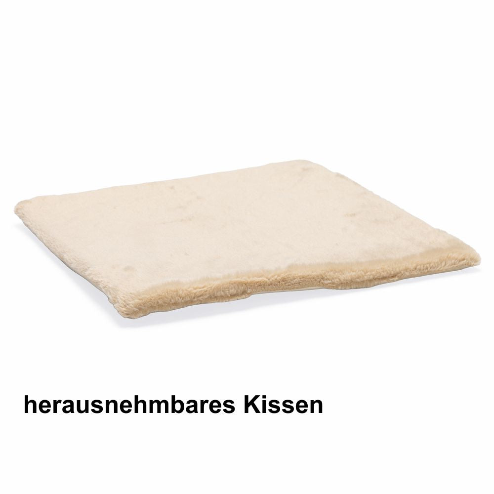 Beeztees Plüsch-Katzenhöhle MOZA - 40x40 cm - Katzenhaus Katzenbett Kuschelhöhle