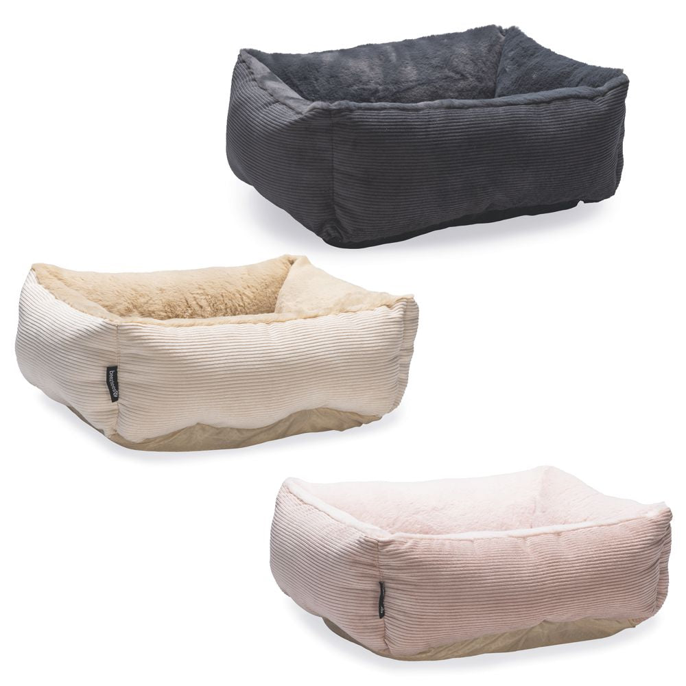 Beeztees Plüsch-Katzenbett MOZA - 48x37x15 cm - Schlafplatz Kuschelbett Katzen