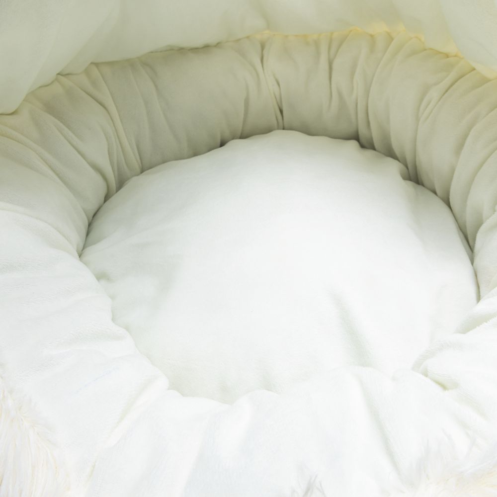 Beeztees Welpenbett KIKI - 50 cm rund - Hundebett Höhle Hundekorb Schlafplatz